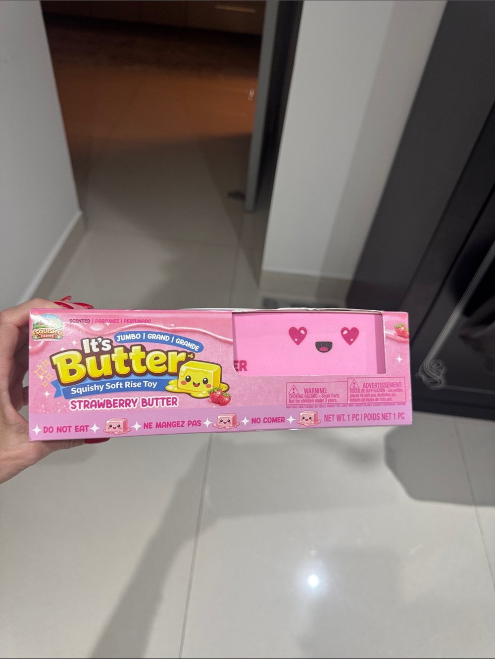 Butter Strawberry Butter Squishy Soft Rise Toy - Pink